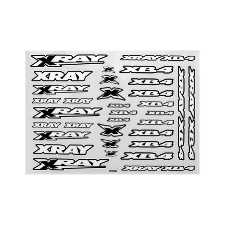 397380 - XRAY XB4 STICKER FOR BODY - WHITE