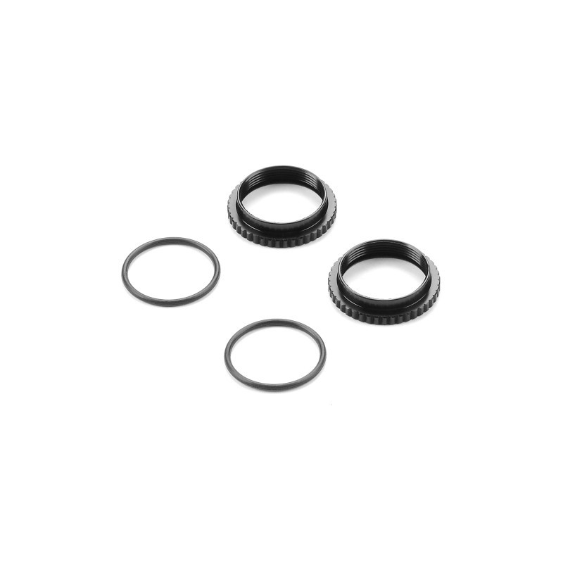 308046-K - XLP ALU SHOCK ADJUSTABLE NUT - BLACK (2)