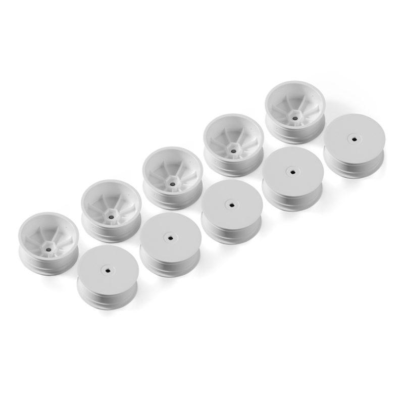 369902-H - 4WD FRONT WHEEL AERODISK WITH 12MM HEX IFMAR - WHITE - HARD (10)