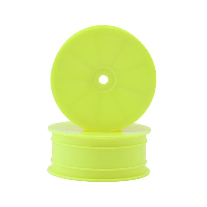 369912-Y - 4WD FRONT WHEEL AERODISK WITH 12MM HEX IFMAR - YELLOW - HARD (2)