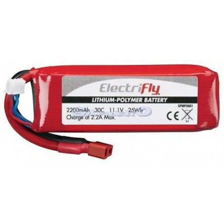LiPo 11,1V 2200mAh 30C ElectriFly