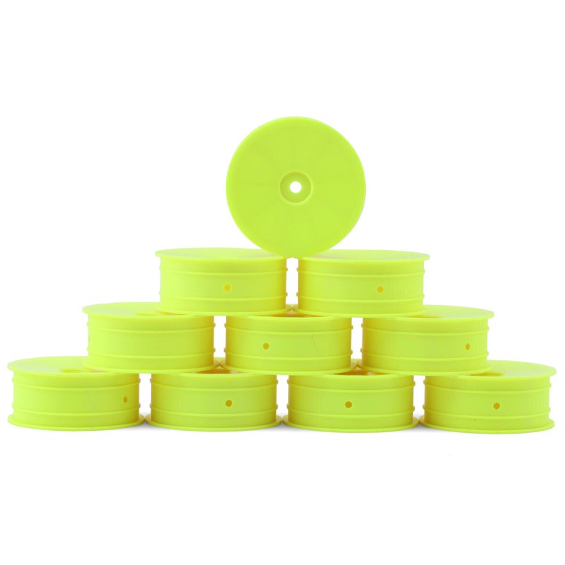 329900-Y - 2WD FRONT WHEEL AERODISK WITH 12mm HEX - YELLOW - HARD (10)