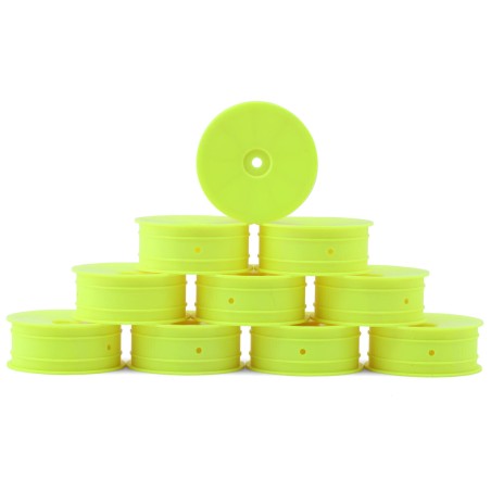 329900-Y - 2WD FRONT WHEEL AERODISK WITH 12mm HEX - YELLOW - HARD (10)