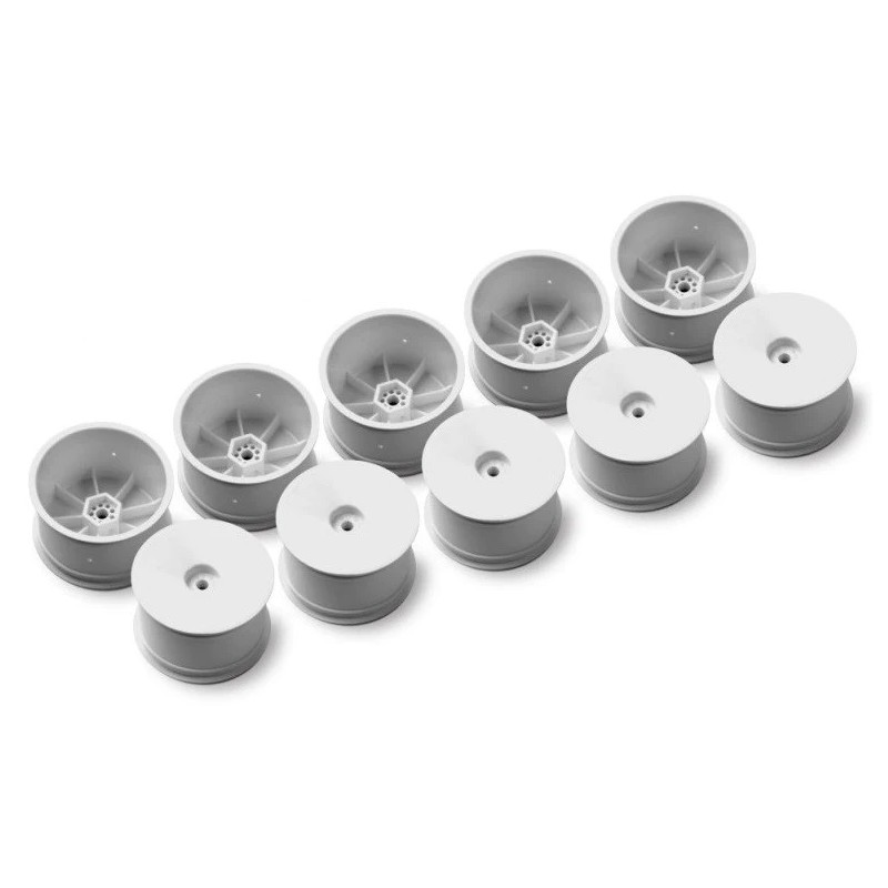 329901-H - 2WD-4WD REAR WHEEL AERODISK WITH 12mm HEX IFMAR - WHITE - HARD (10)