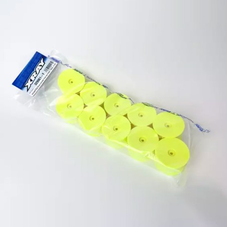 329901-Y - 2WD-4WD REAR WHEEL AERODISK WITH 12mm HEX IFMAR - YELLOW - HARD (10)