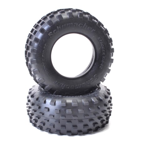 U6781 - SHORT COURSE STAGGER RIB TYRE - YELLOW