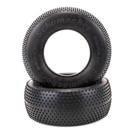 U6767 - SHORT COURSE TYRE - MINI PIN - YELLOW (PR)