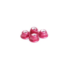 U2810 - M4 Nyloc Wheel Nut - Red Alloy (pk4)