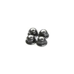U2812 - M4 Nyloc Wheel Nut - Black Alloy (pk4)