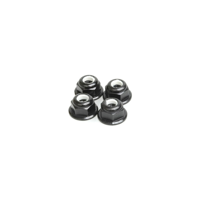 U2812 - M4 Nyloc Wheel Nut - Black Alloy (pk4)