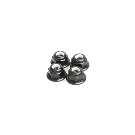 U2812 - M4 Nyloc Wheel Nut - Black Alloy (pk4)