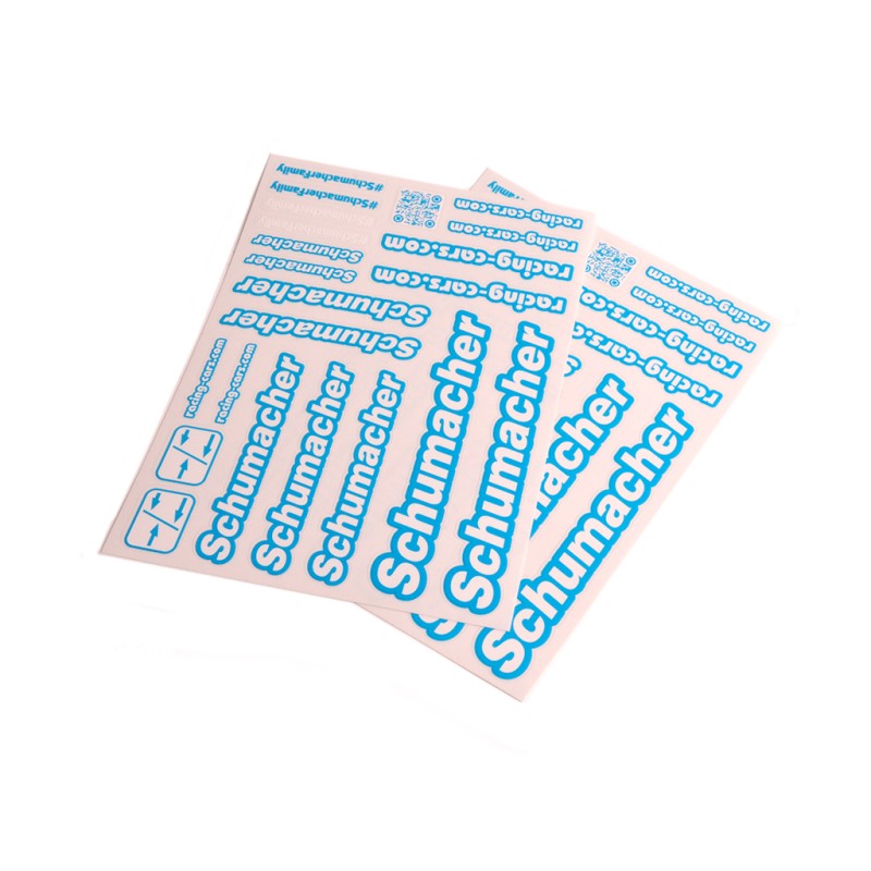 U8587 - Schumacher Decal Sheet - Neon Blue - pk2