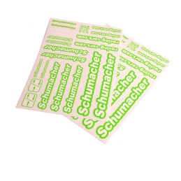 U8588 - Schumacher Decal Sheet - Neon Green - pk2