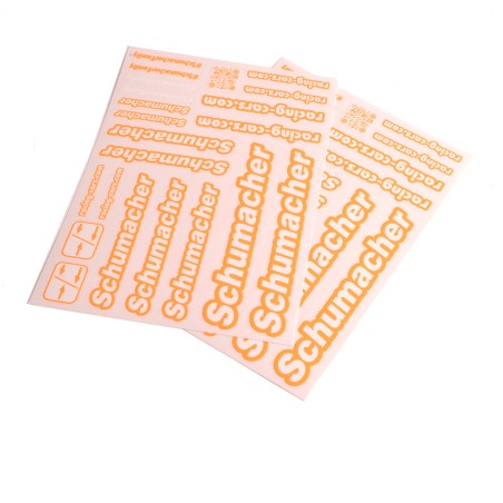 U8589 - Schumacher Decal Sheet - Neon Orange - pk2