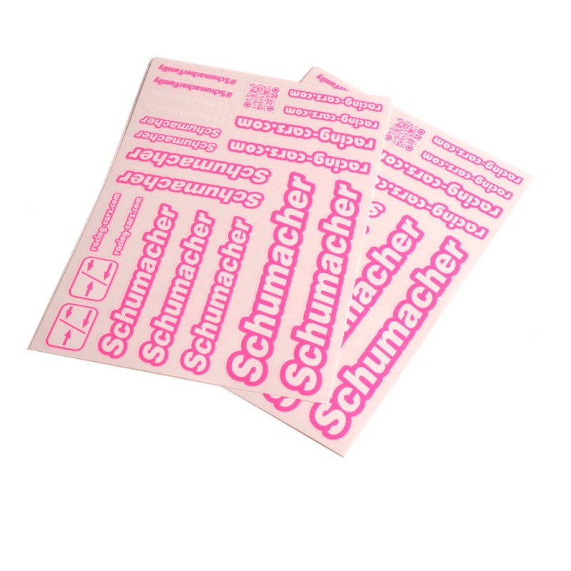 U8590 - Schumacher Decal Sheet - Neon Pink - pk2