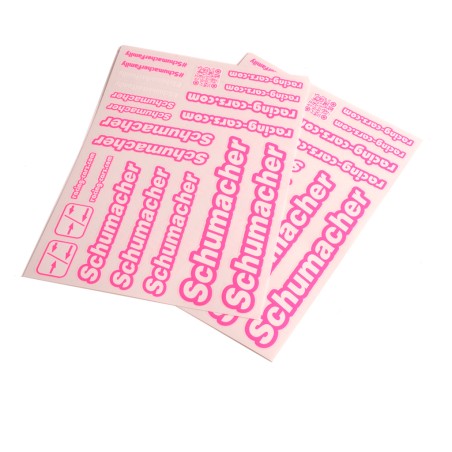 U8590 - Schumacher Decal Sheet - Neon Pink - pk2