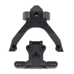 AE92404 - RC10B7 FT Top Plate and Ballstud Mount, carbon