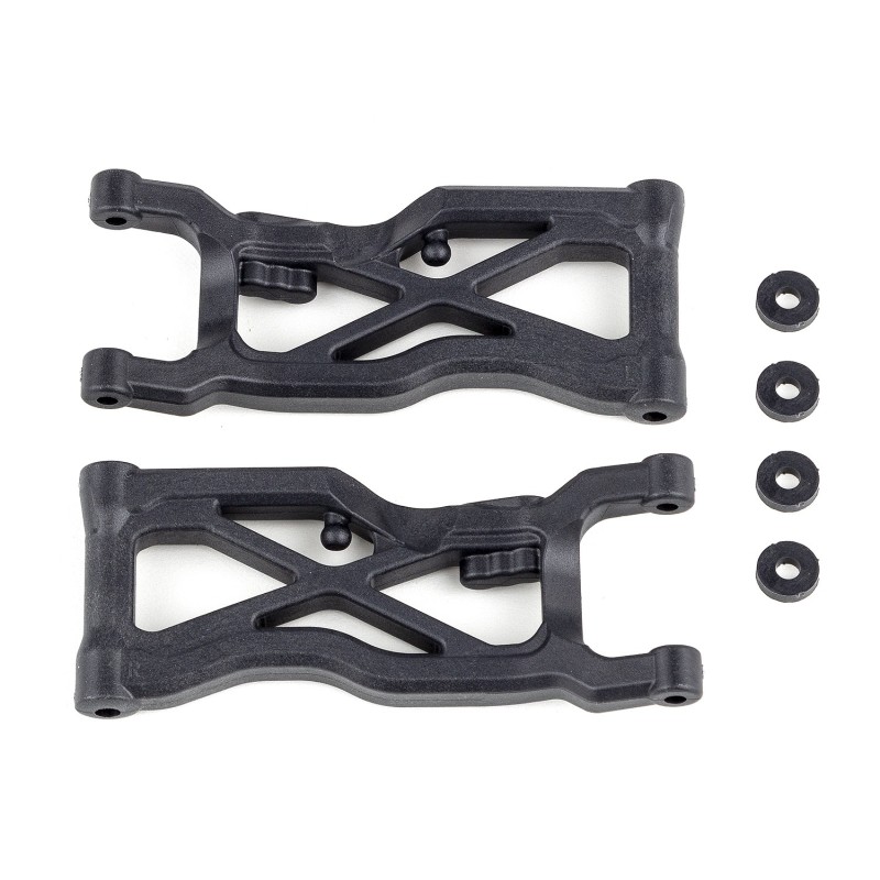 AE92409 - RC10B7 FT Rear Suspension Arms, carbon