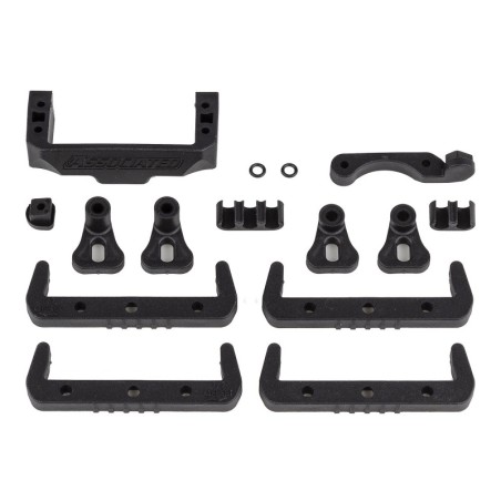 AE92418 - RC10B7 Battery Mount, Fan Mount, Servo Mount