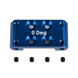 AE92436 - RC10B7 FT Front Bulkhead, 0 deg., blue aluminum