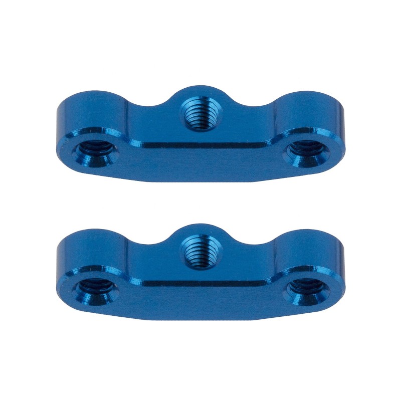 AE92441 - RC10B7 Hub Link Mounts, +1mm, blue aluminum