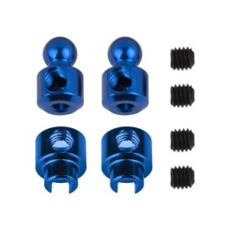 AE92457 - RC10B7 Anti-Roll Bar Hardware Set, blue aluminum