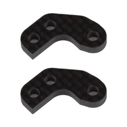 AE92467 - RC10B7 Caster Block Link Mount Set, 0, carbon fiber