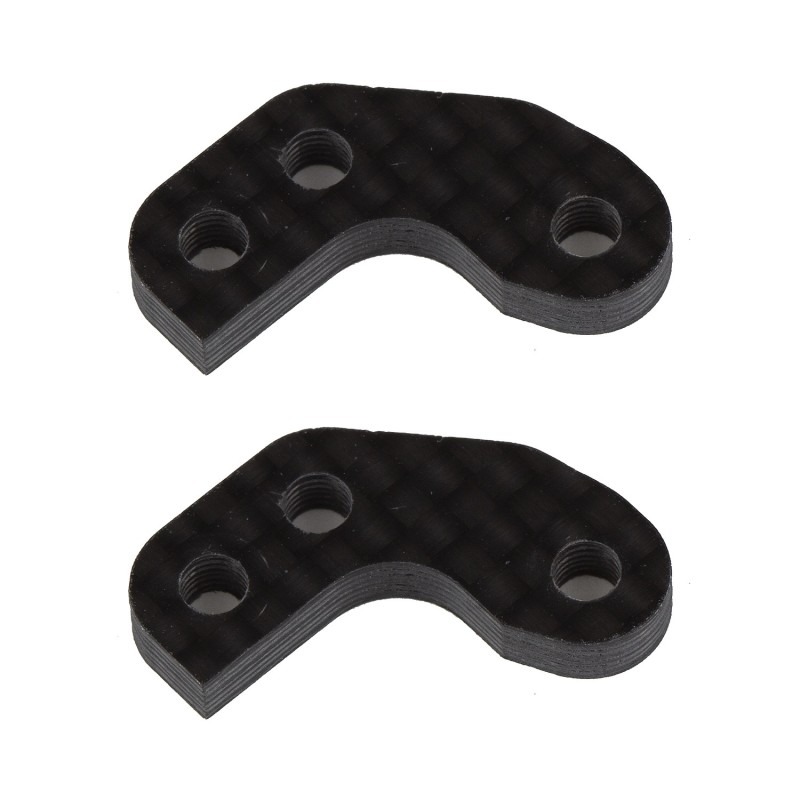 AE92467 - RC10B7 Caster Block Link Mount Set, 0, carbon fiber