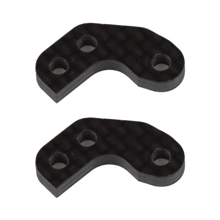 AE92467 - RC10B7 Caster Block Link Mount Set, 0, carbon fiber
