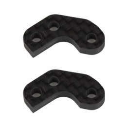AE92468 - RC10B7 FT Caster Block Link Mount Set, -1mm, carbon fiber