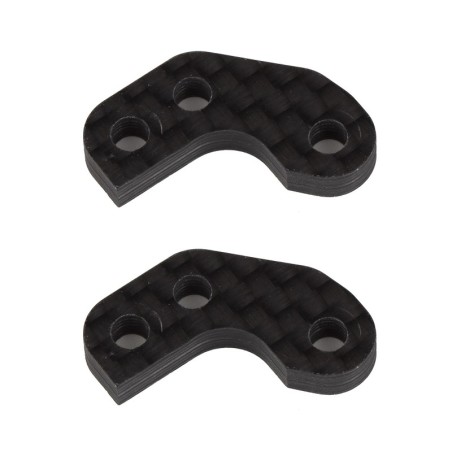 AE92468 - RC10B7 FT Caster Block Link Mount Set, -1mm, carbon fiber