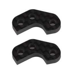 AE92470 - RC10B7 FT Caster Block Link Mount Set, -3mm, carbon fiber