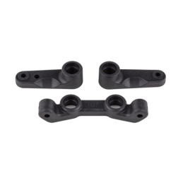 AE92489 - RC10B7 FT Steering Bellcrank and Rack Set, carbon