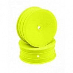 3347Y - (4) Mono 12mm Hex Front Wheel, yellow, for 2WD 1/10 buggy