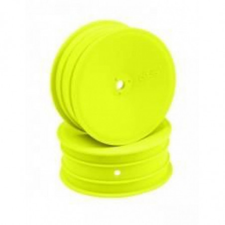 3347Y - (4) Mono 12mm Hex Front Wheel, yellow, for 2WD 1/10 buggy