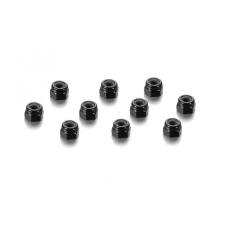 296530-K - ALU NUT M3 - BLACK (10)