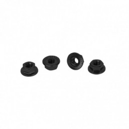 CR196 - CORE RC - Serrated Alloy M4 Nuts - Black - pk4