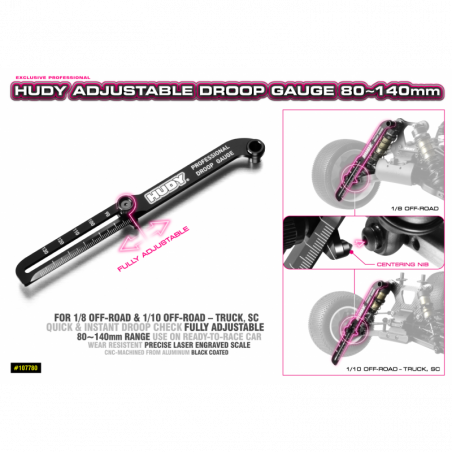 107780 - HUDY ADJUSTABLE DROOP GAUGE 80~140MM