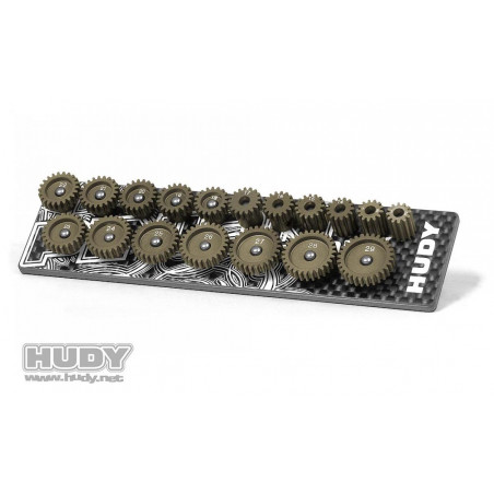 107152 - Set of 18 Alu Pinions 48P with Caddy 12T-29T