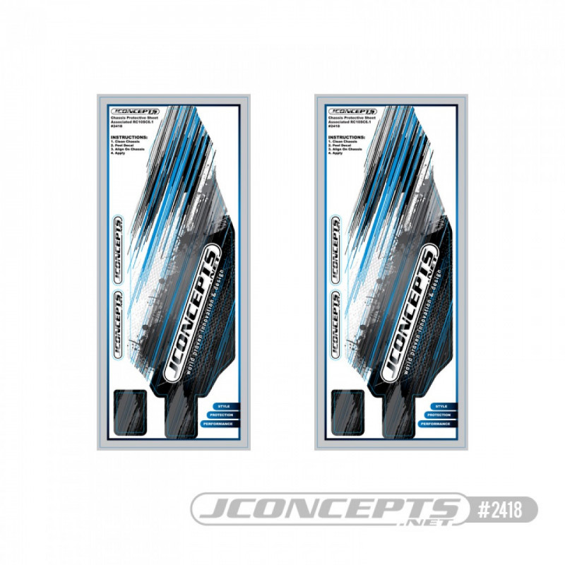 02418 - JConcepts - SC6.2 precut chassis protective sheet - striker design