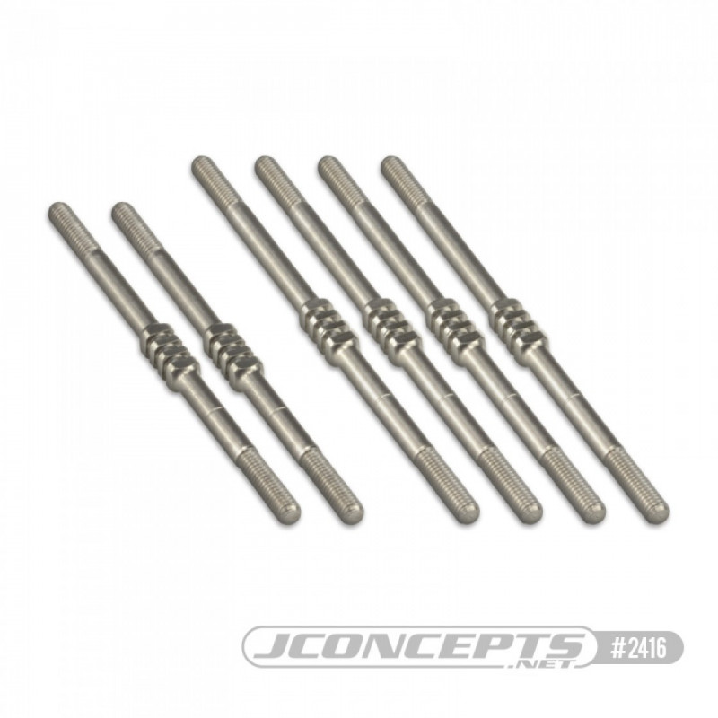 02416 - JConcepts - T6.2  SC6.2 Fin titanium turnbuckle kit  black 6pc.