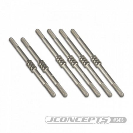 02416 - JConcepts - T6.2  SC6.2 Fin titanium turnbuckle kit  black 6pc.