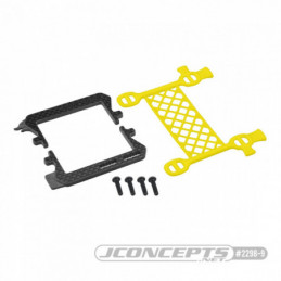 02298-9 - JConcepts - B6.3 carbon logo / cargo net battery brace (yellow)
