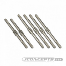 02416 - JConcepts - T6.2  SC6.2 Fin titanium turnbuckle kit  black 6pc.