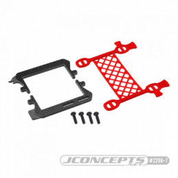 02298-7 - JConcepts - B6.3 carbon logo / cargo net battery brace (red)