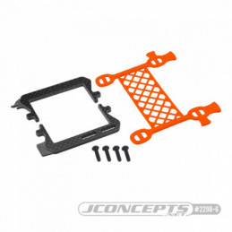 02298-6 - JConcepts - B6.3 carbon logo / cargo net battery brace (orange)