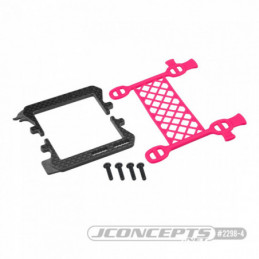 02298-4 - JConcepts - B6.3 carbon logo / cargo net battery brace (pink)
