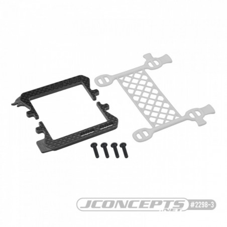 02298-3 - JConcepts - B6.3 carbon logo / cargo net battery brace (white)