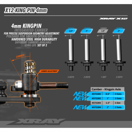 372283 - X12 KING PIN 4MM - 1.5° (2)