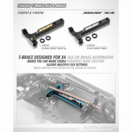 303767 - X4 BRASS CHASSIS T-BRACE 10g